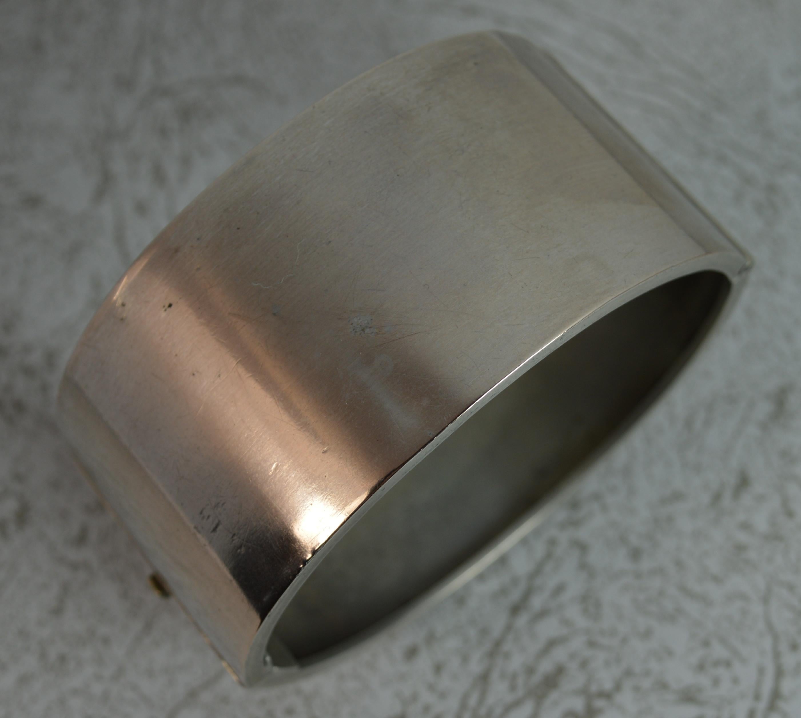 Victorian Aesthetic Period Silver Bangle In Good Condition In St Helens, GB