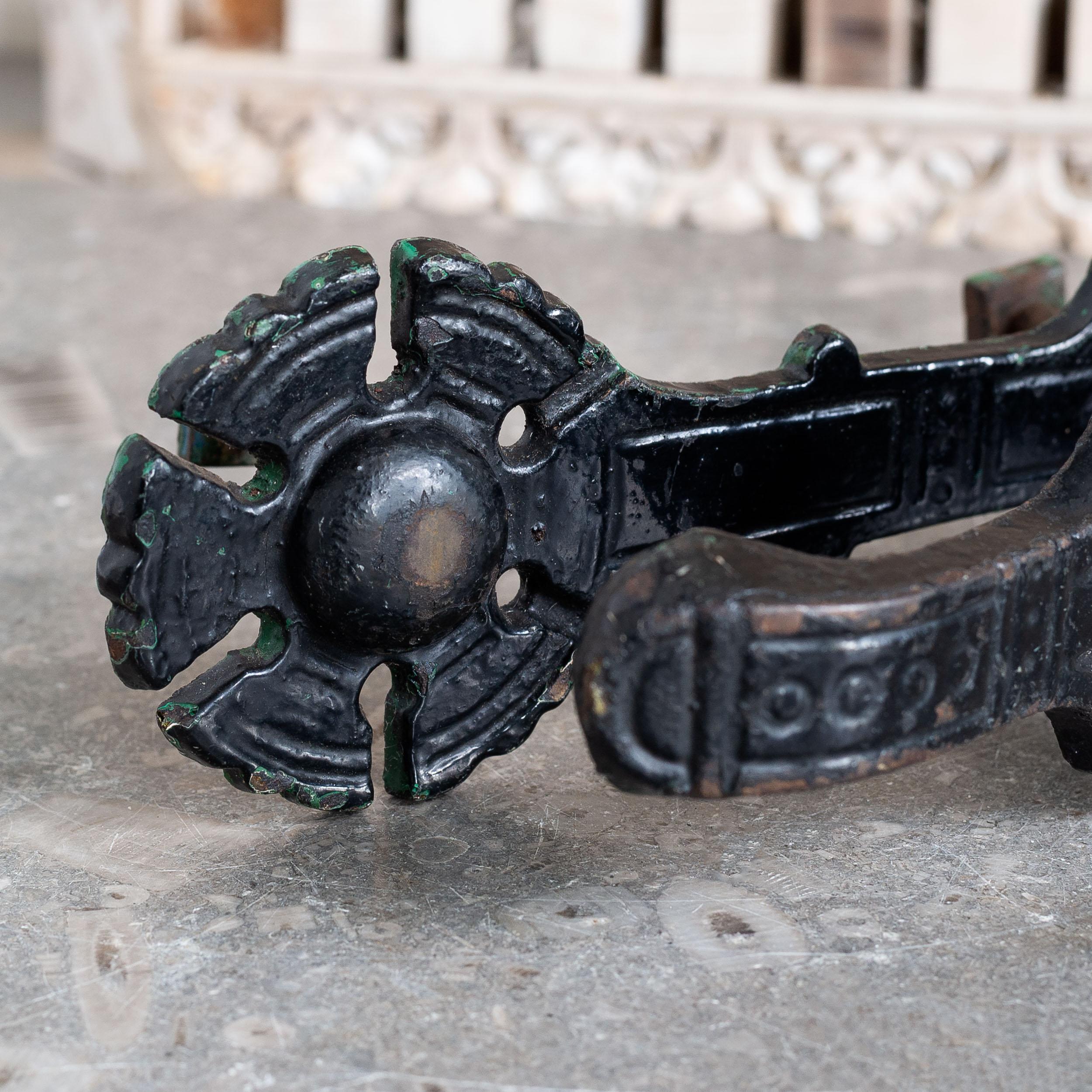 Victorian Aesthetic Period Cast Iron Door Knocker by Kenrick For Sale 1