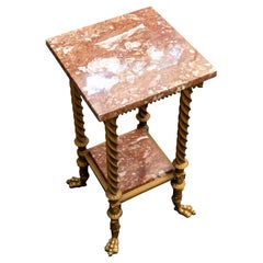 Victorian Aesthetic Plant Stand W/ Marble Top
