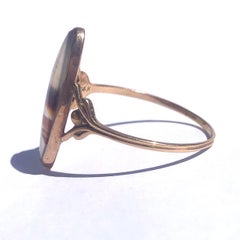 vikt viktorianischer Achat und 14 Karat Gold Ring