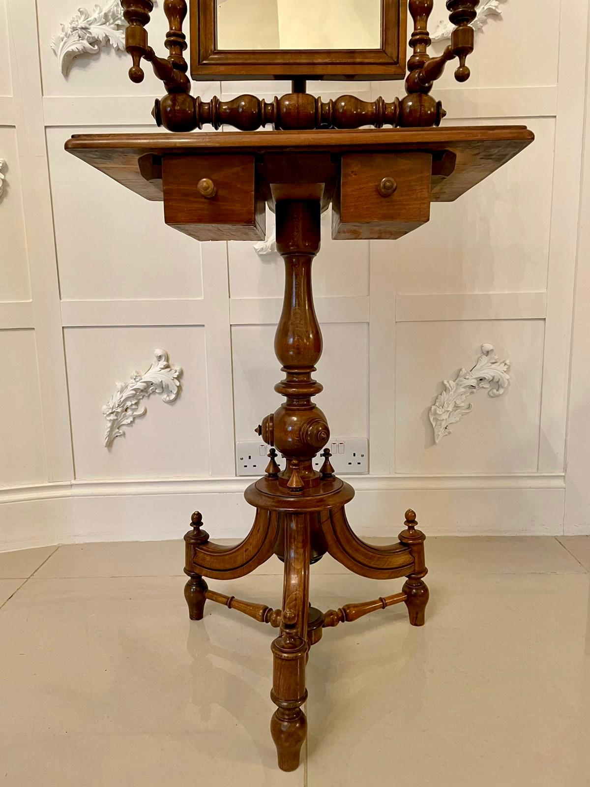 English Victorian Alder Shaving Stand For Sale