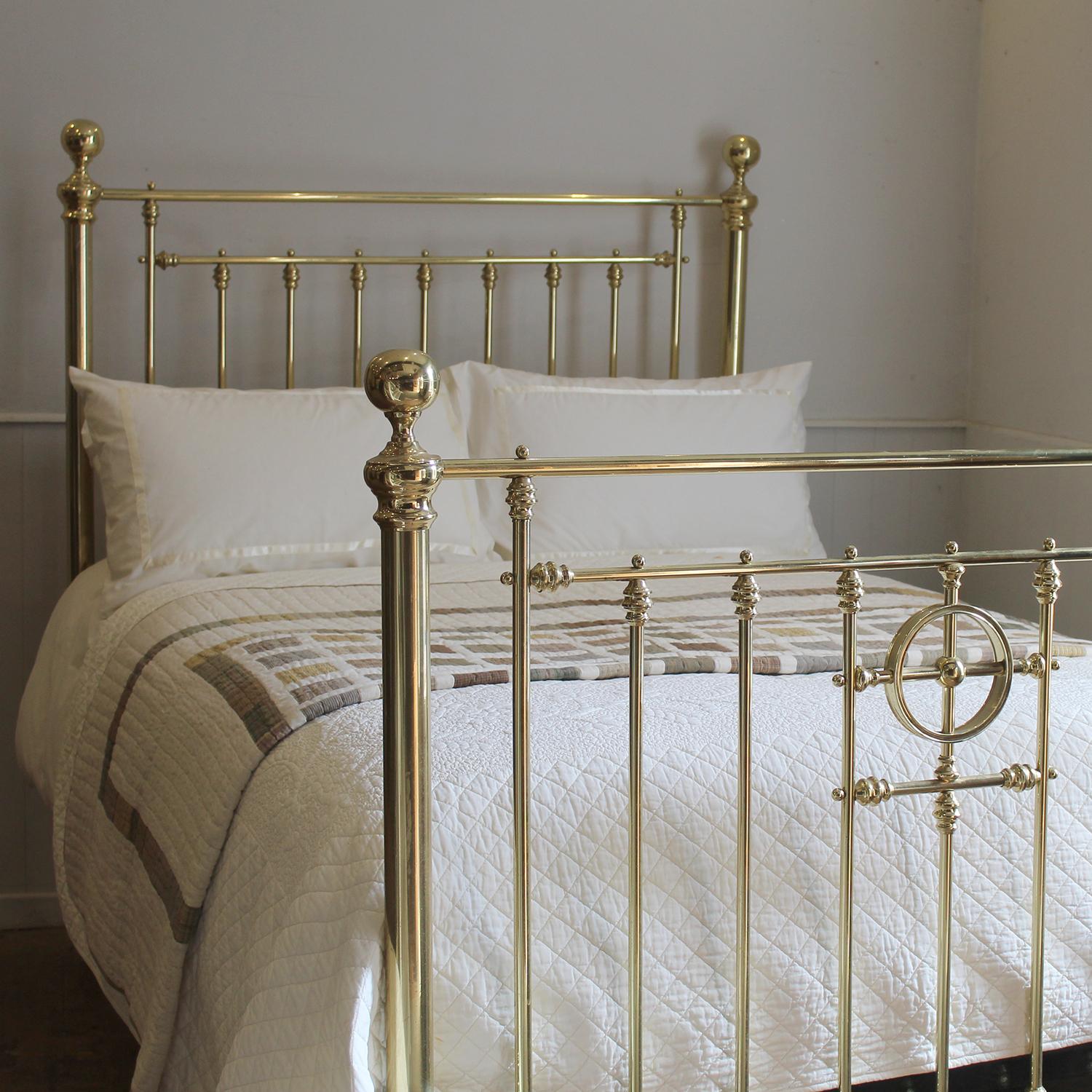 Late Victorian Victorian All Brass Antique Bed MD157