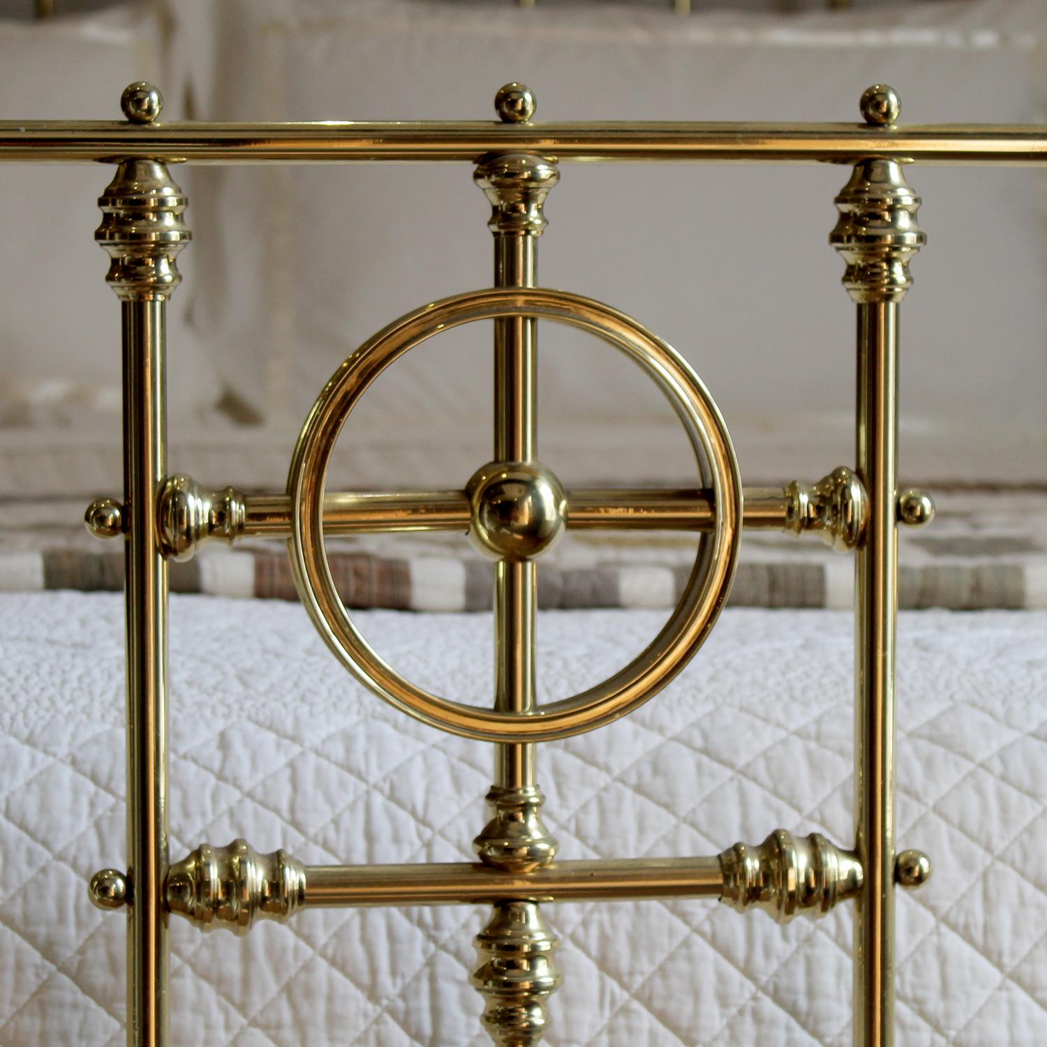 Polished Victorian All Brass Antique Bed MD157