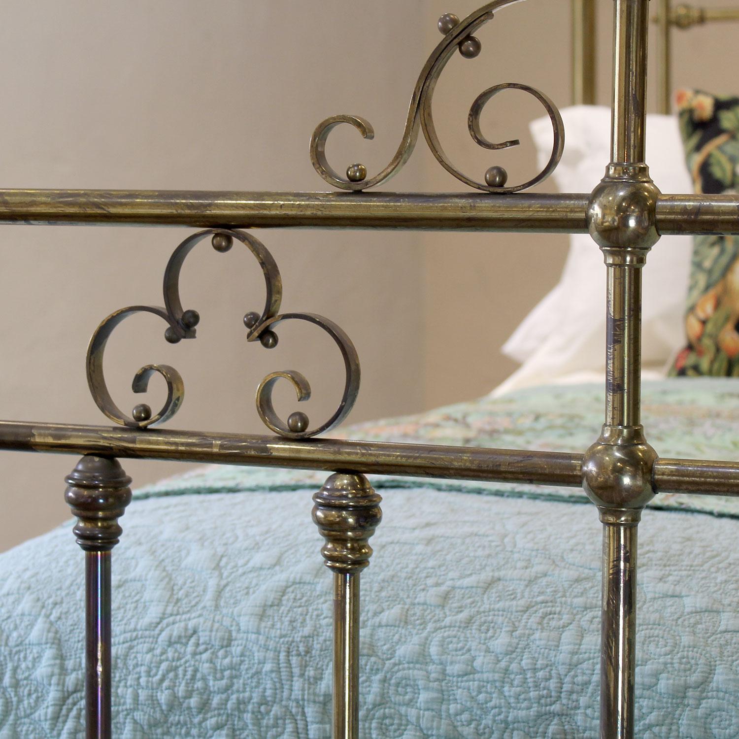 Victorian All Brass Antique Bed MK302 In Good Condition In Wrexham, GB