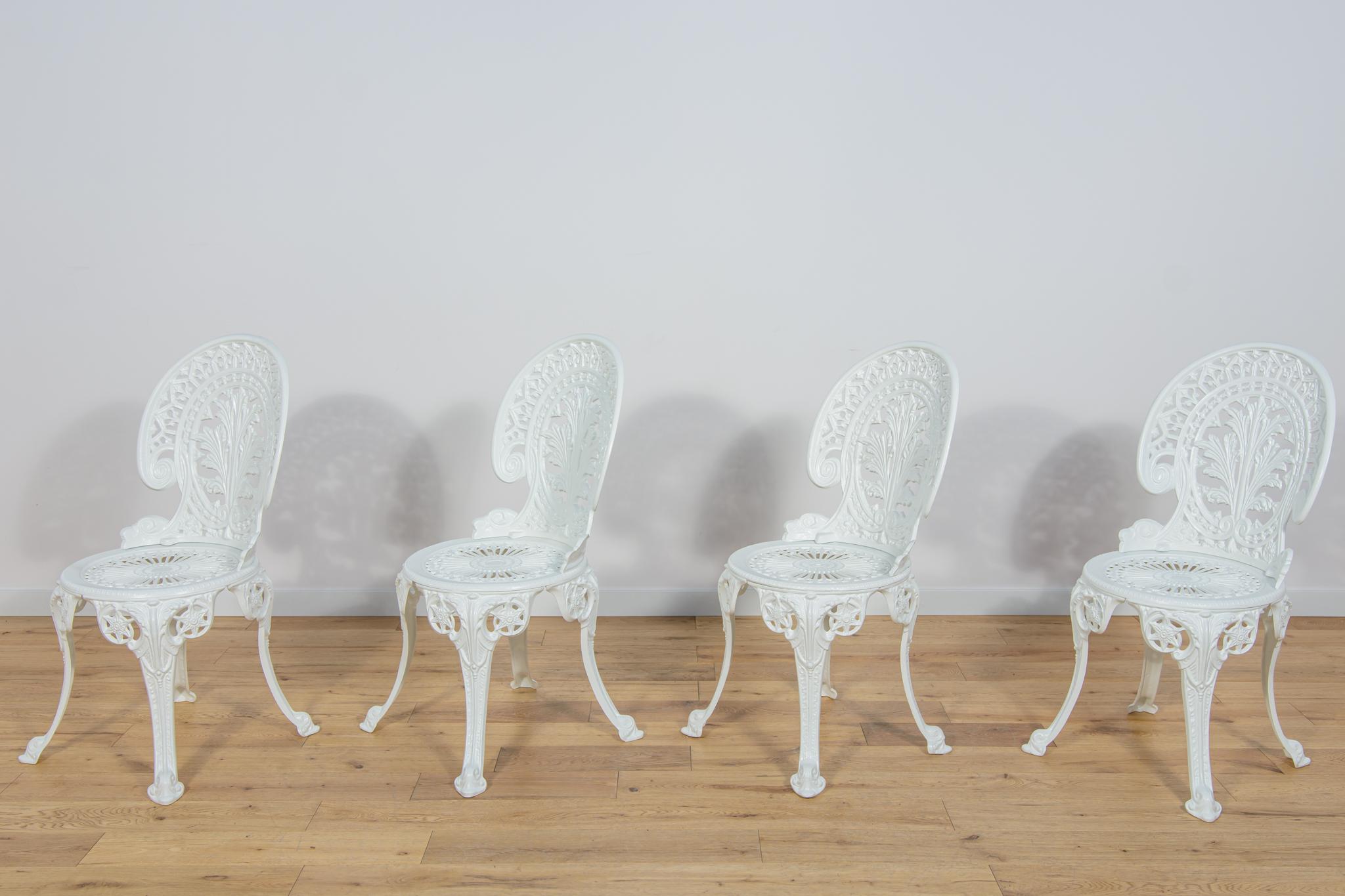 Victorian Aluminum Garden Chairs, United Knigdom, 1950s, Set of 6 For Sale 4