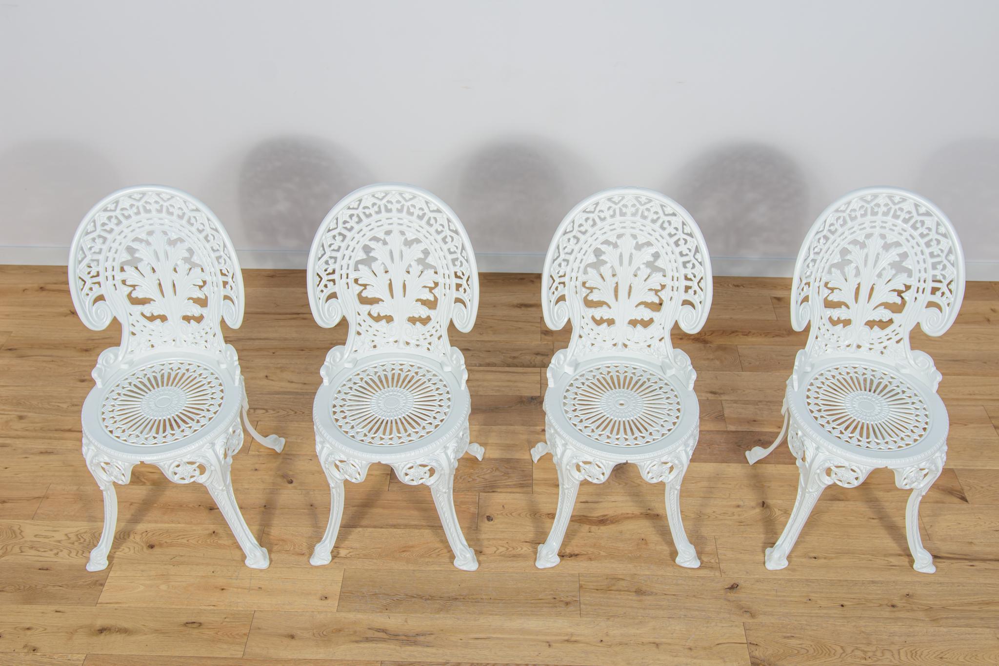 Mid-20th Century Victorian Aluminum Garden Chairs, United Knigdom, 1950s, Set of 6 For Sale