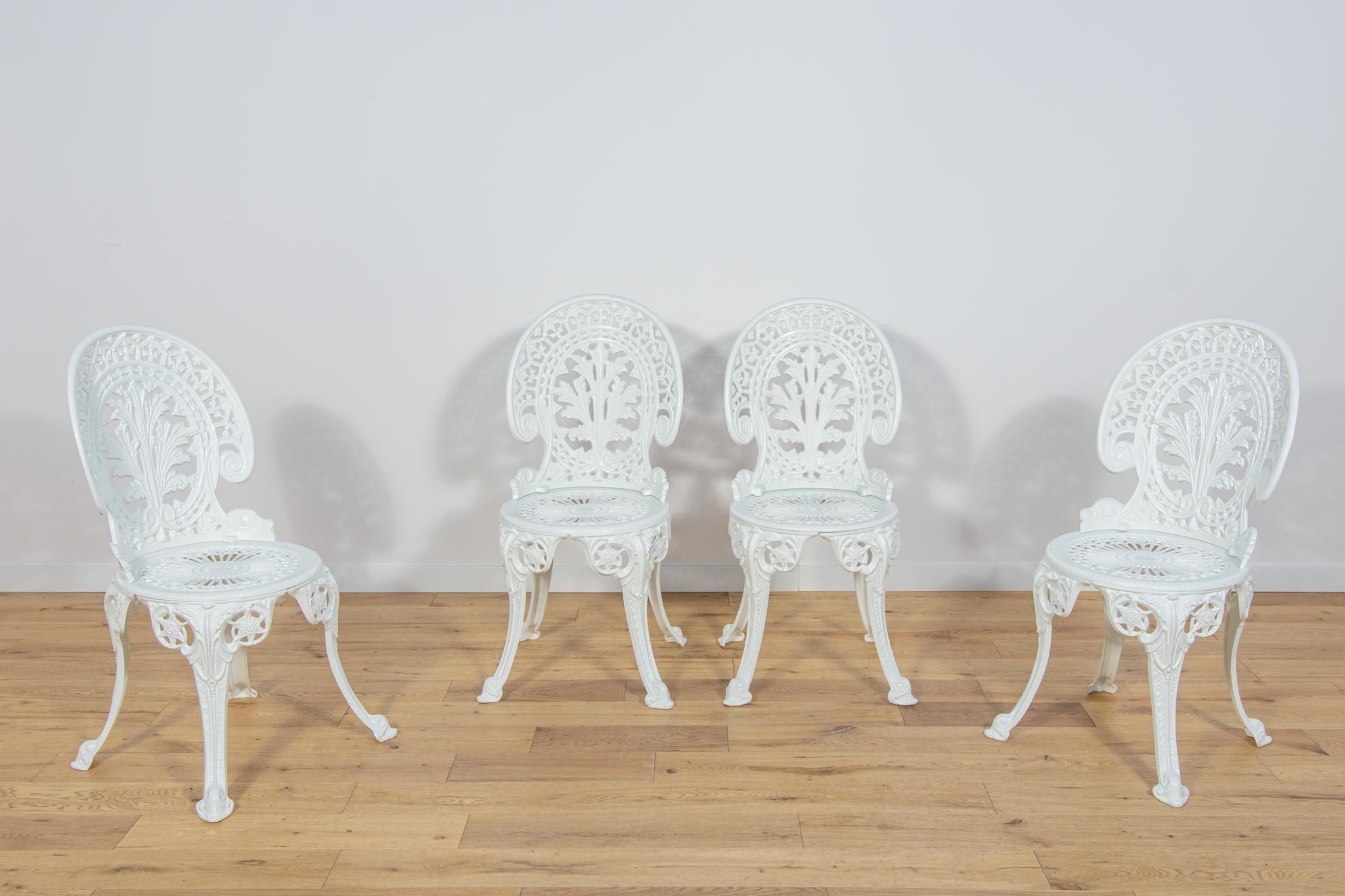Victorian Aluminum Garden Chairs, United Knigdom, 1950s, Set of 6 For Sale 1
