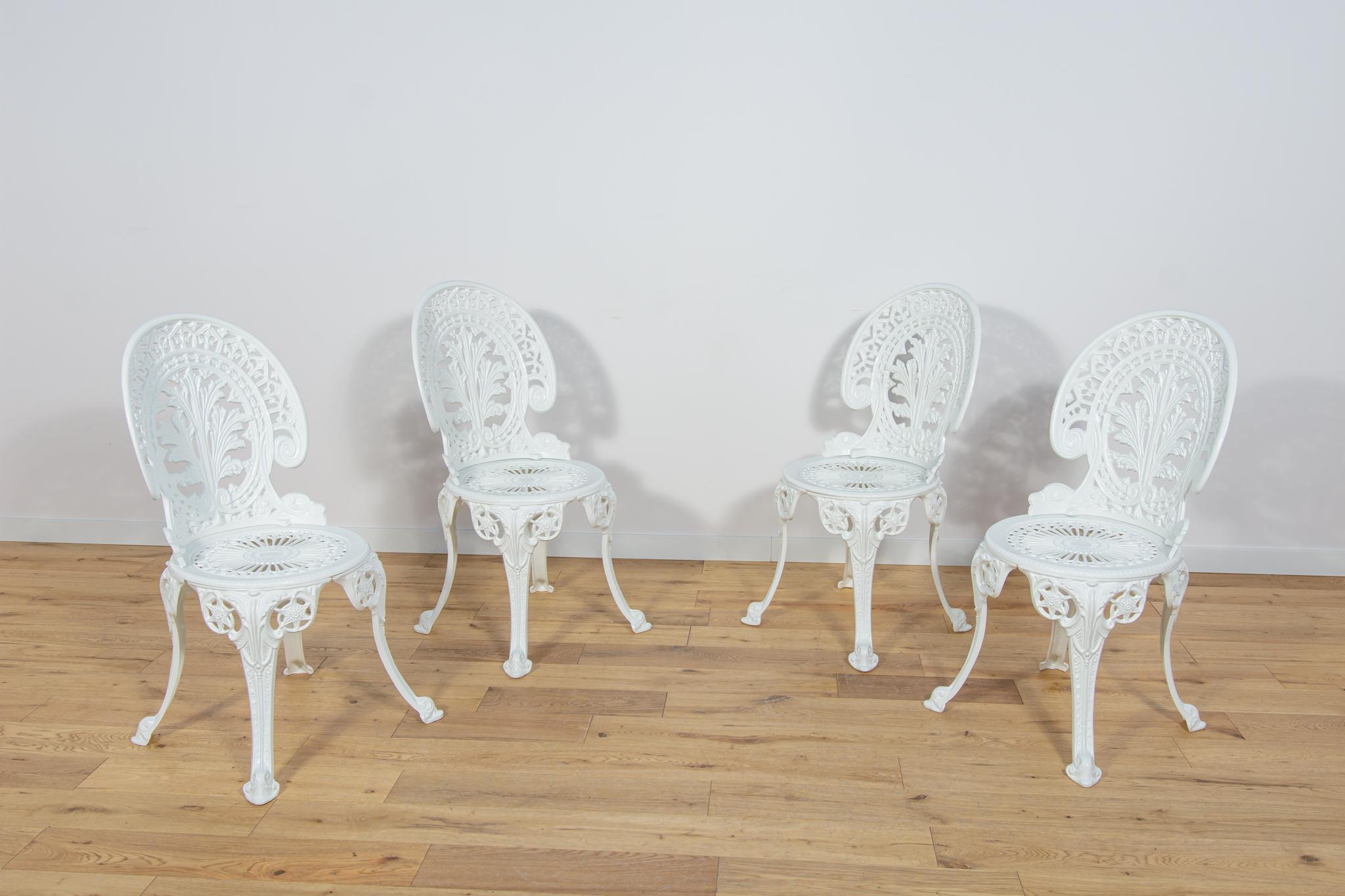 Victorian Aluminum Garden Chairs, United Knigdom, 1950s, Set of 6 For Sale 2