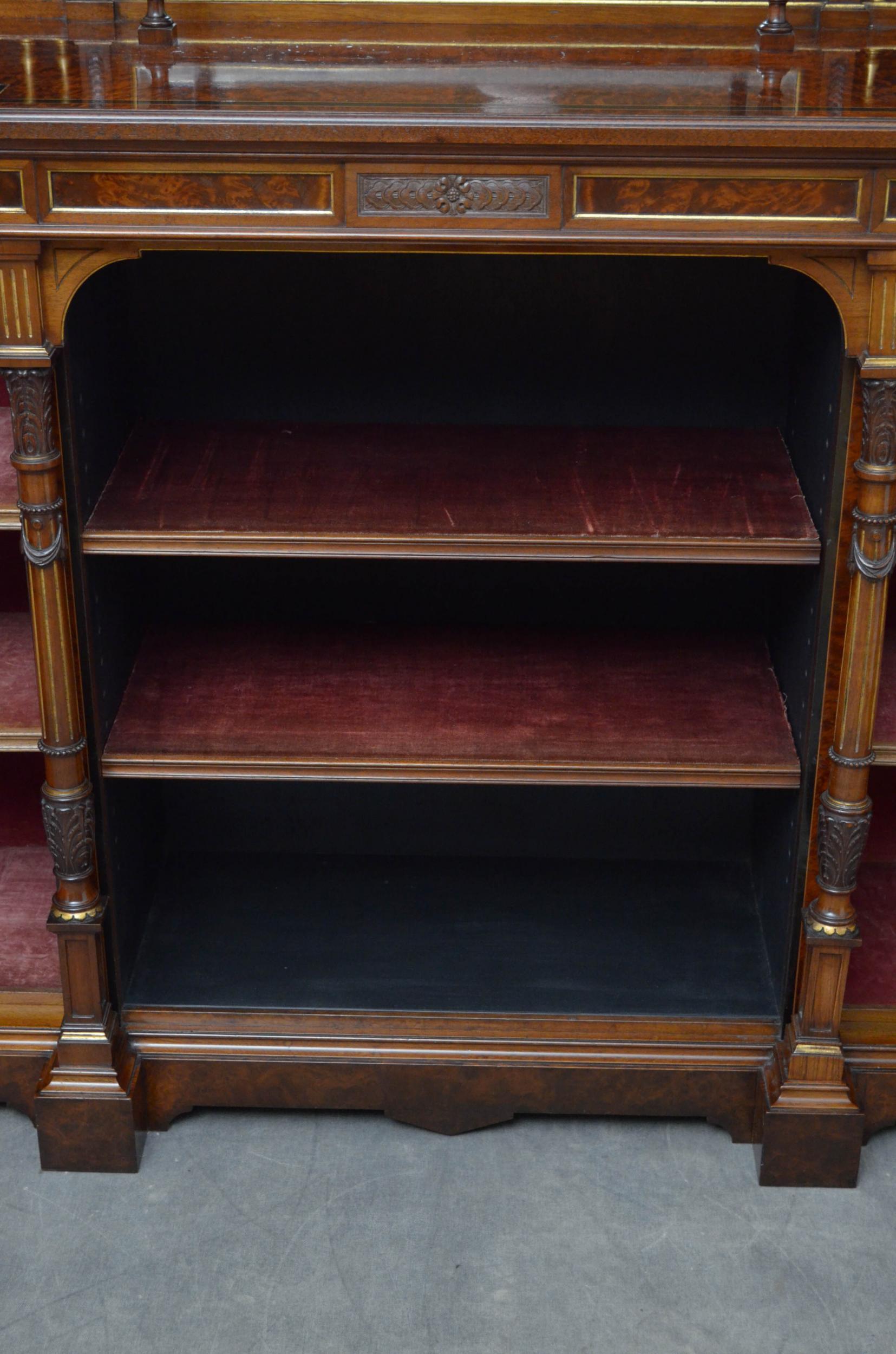 Victorian Thuya Wood Bookcase by Gillow & Co 10