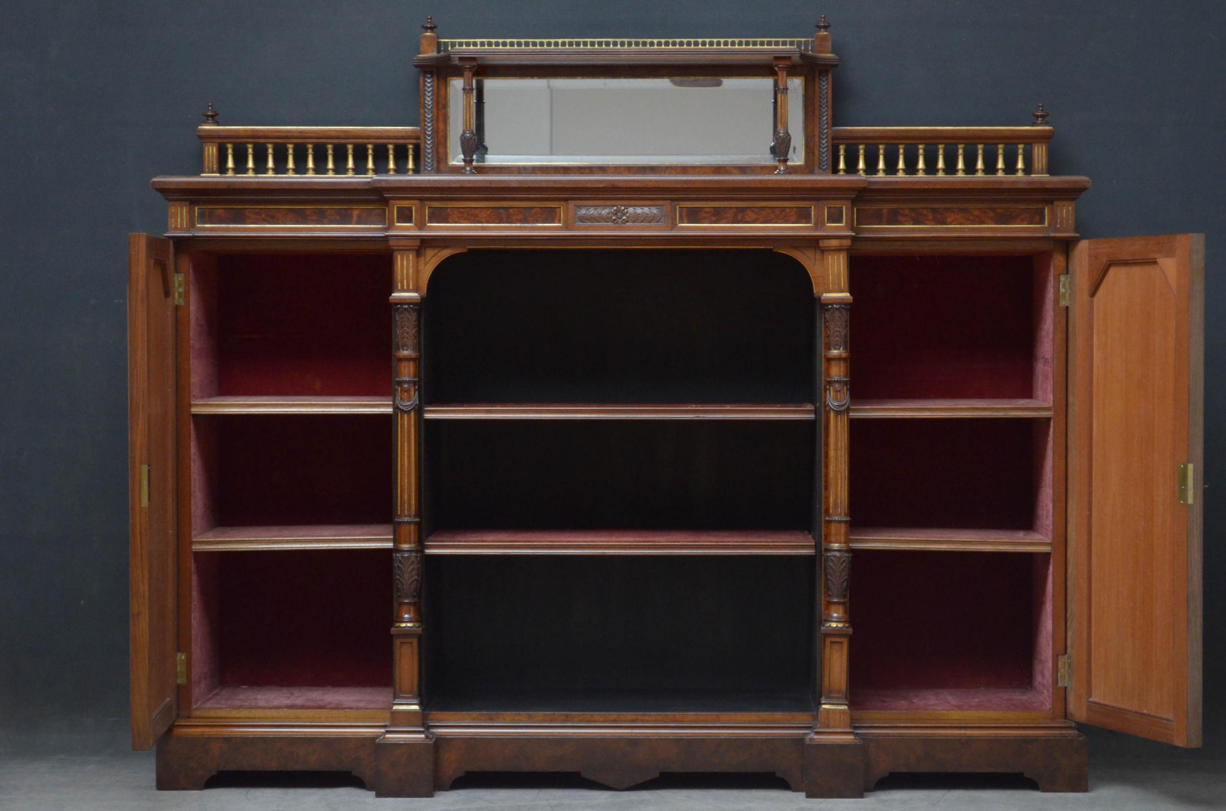 Victorian Thuya Wood Bookcase by Gillow & Co 12