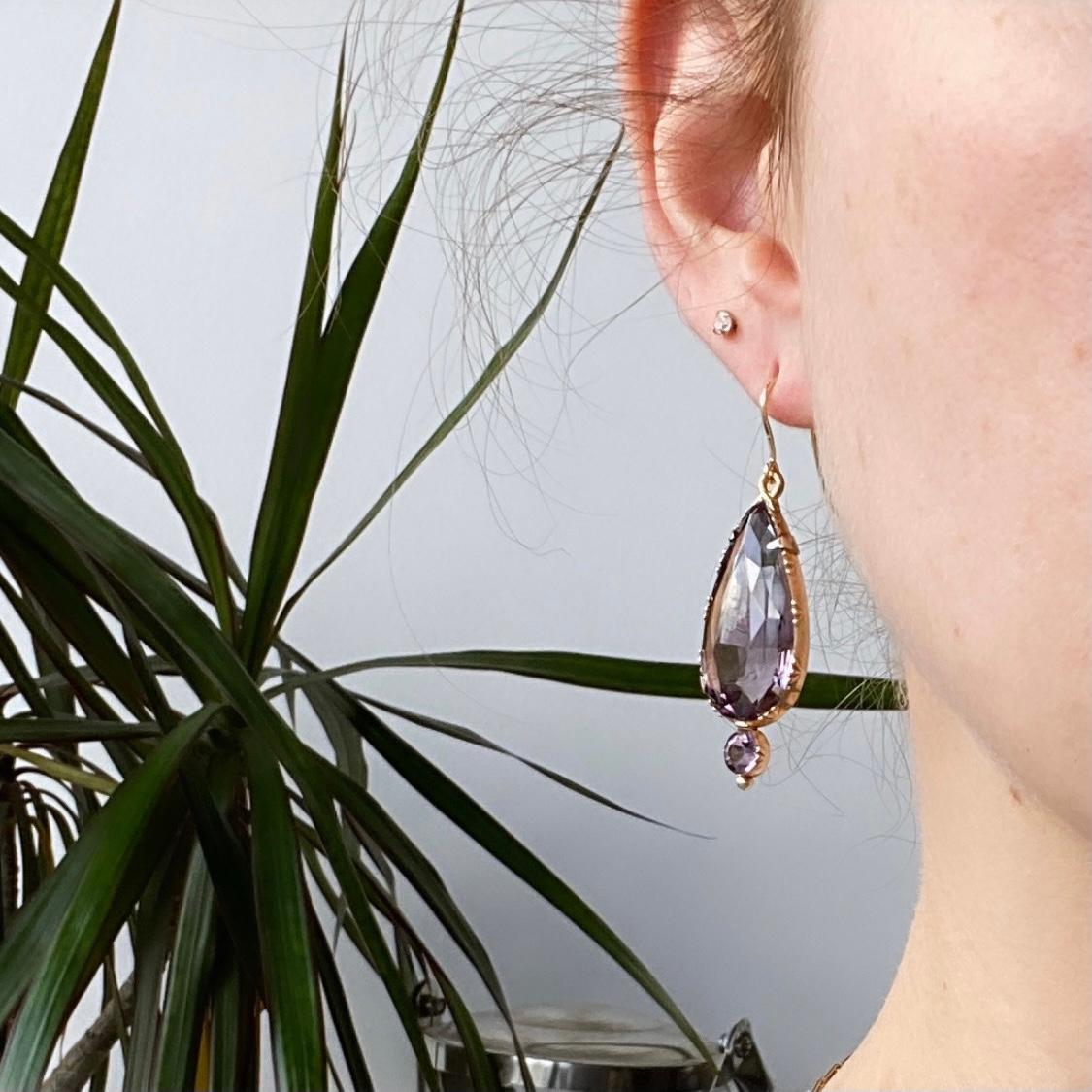 rolex amethyst earrings