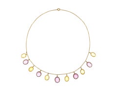 Victorian amethyst and citrine necklace, circa 1900.
