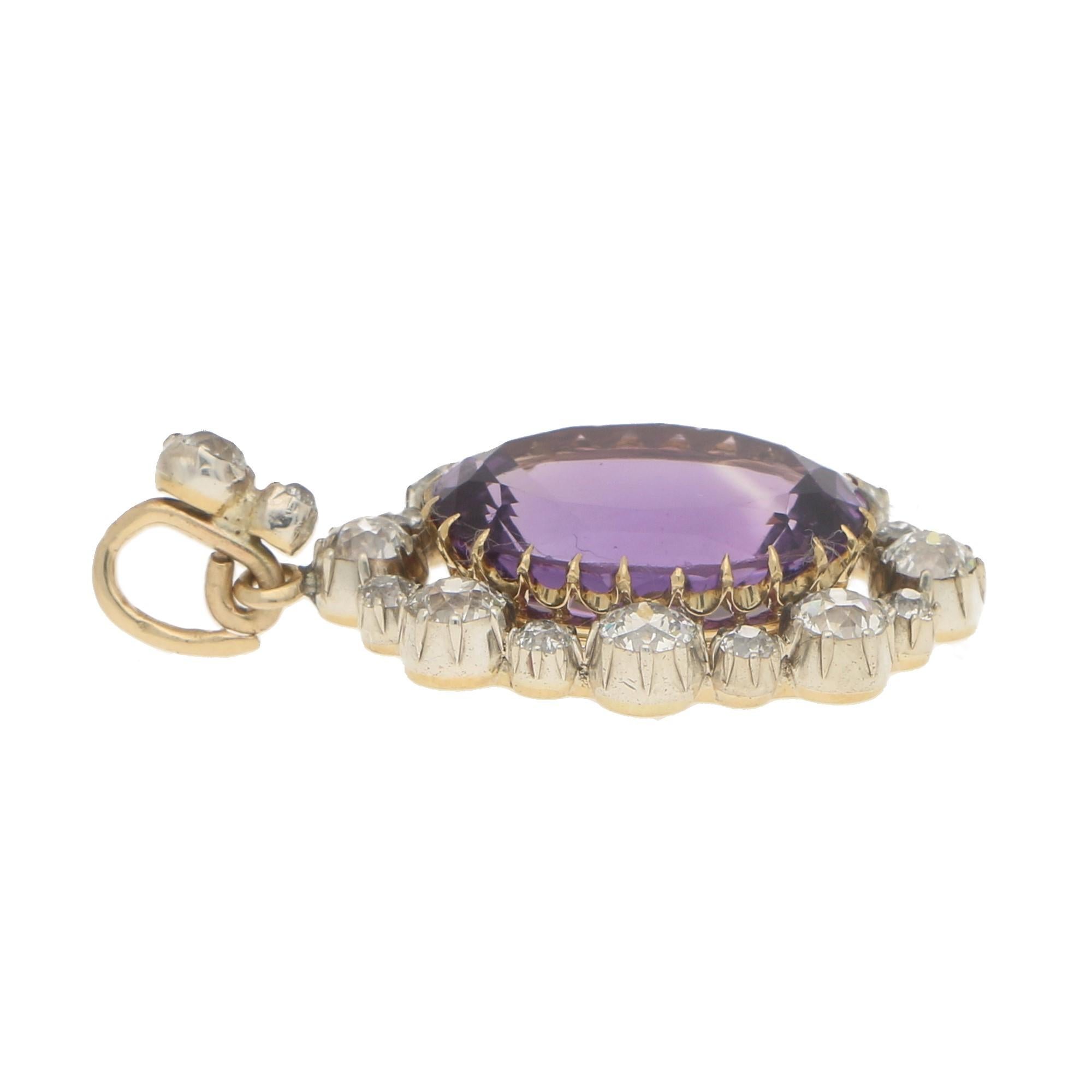 victorian amethyst pendant