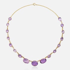 Victorian Amethyst and Gold Necklace, circa 1850s England