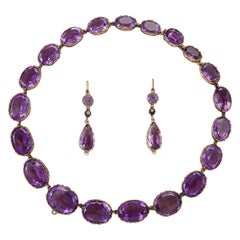 Antique Victorian Amethyst and Gold Parure