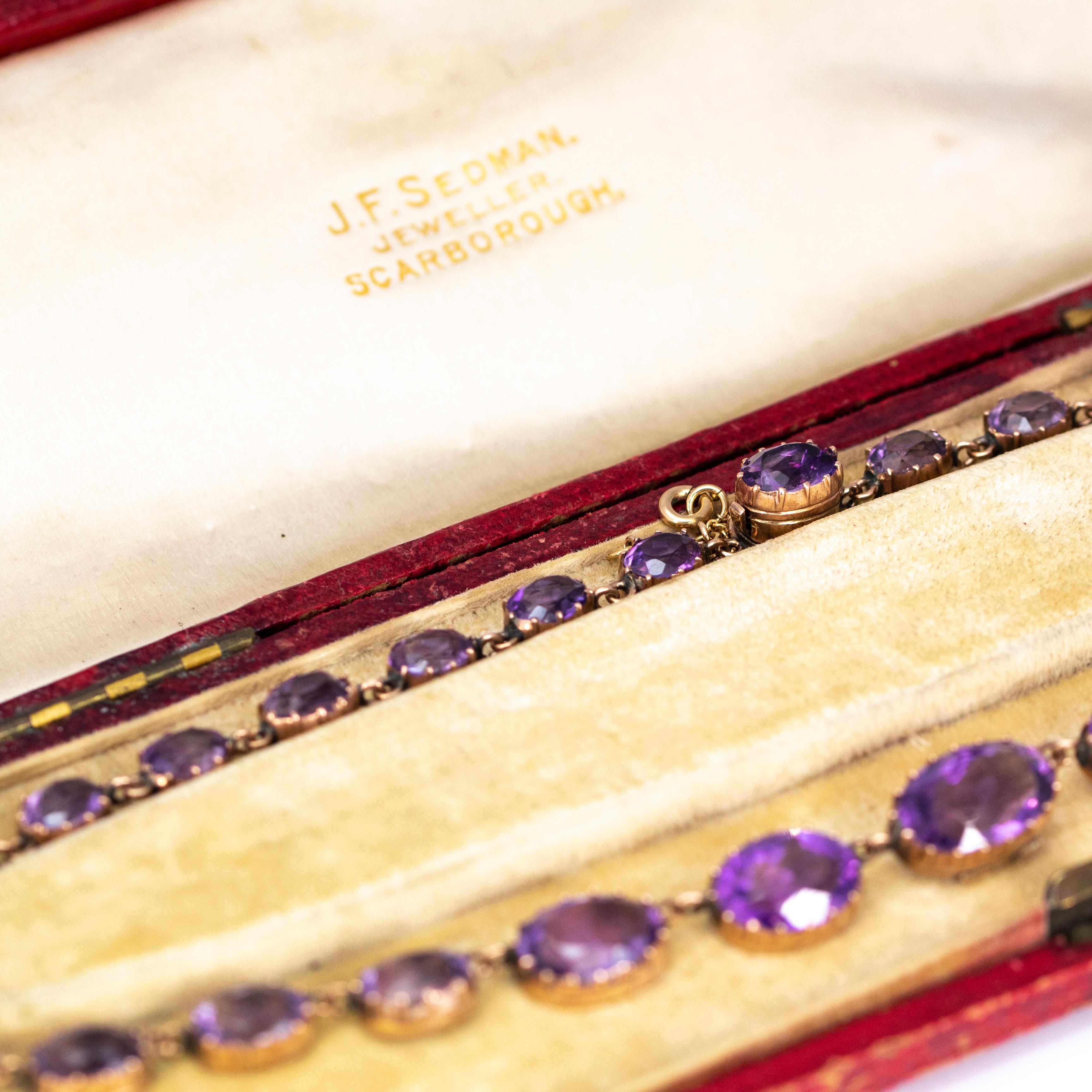 Victorian Amethyst and Gold Riviere 2