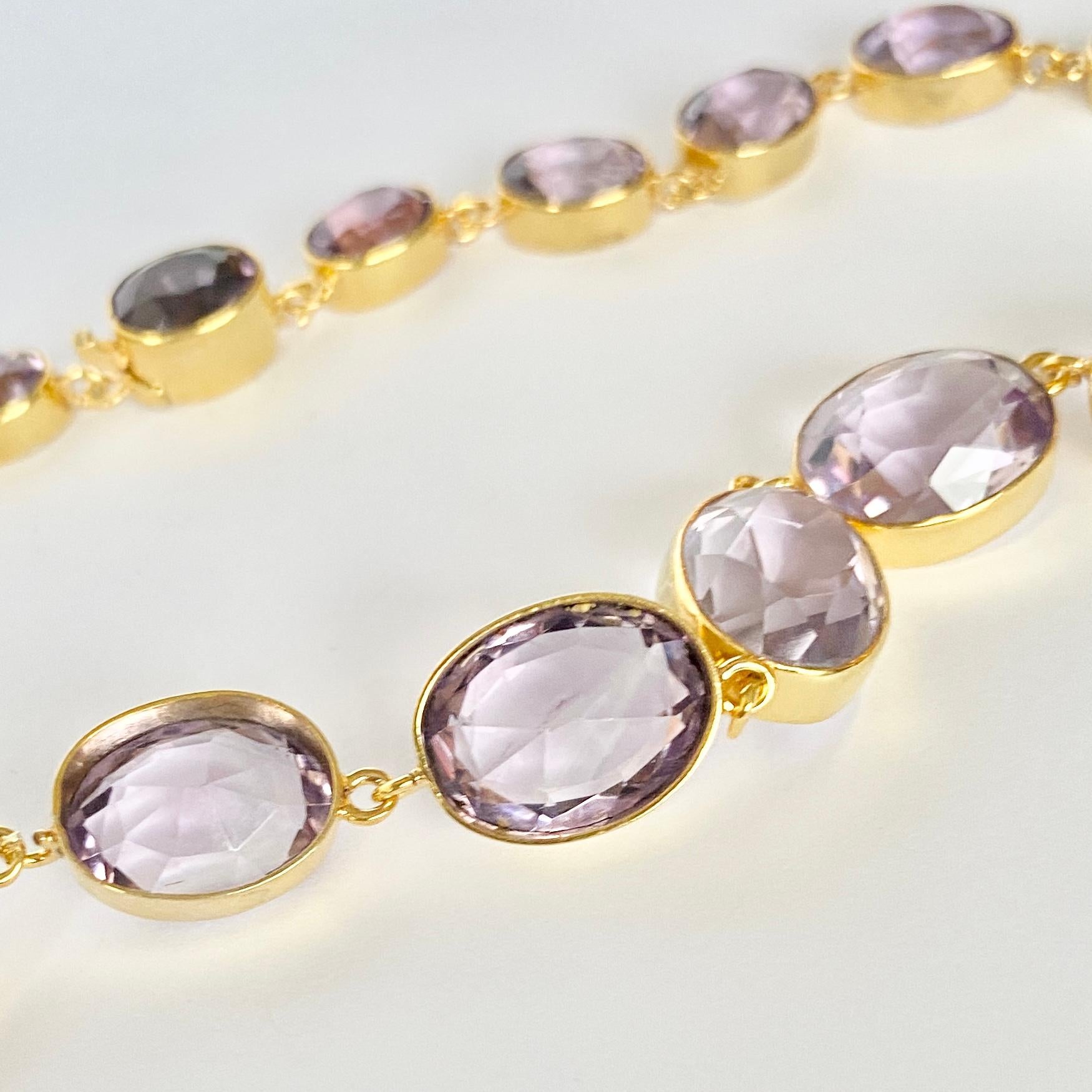 amethyst riviere necklace