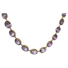 Victorian Amethyst and Silver Gilt Riviere