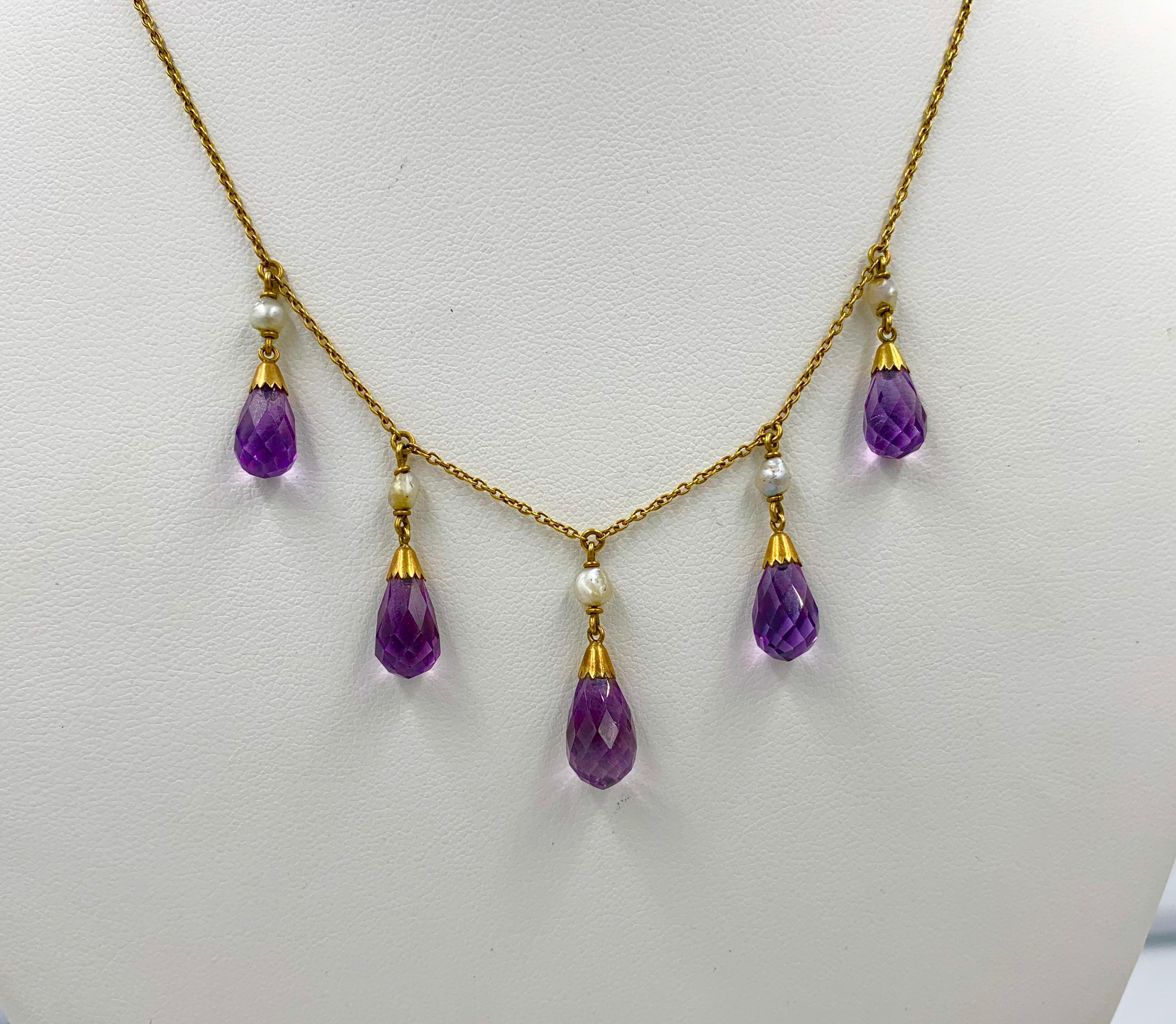 amethyst pearl necklace