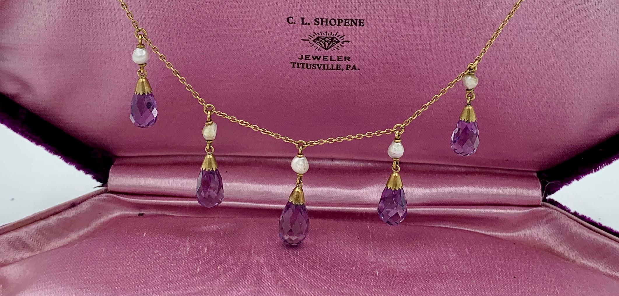 antique victorian amethyst necklace