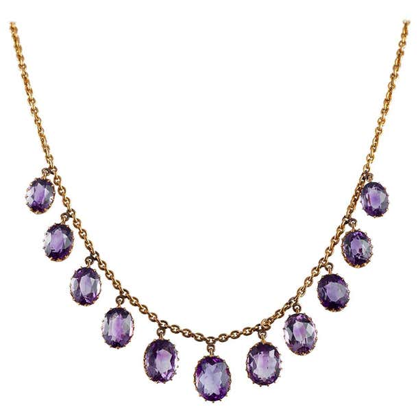Victorian Amethyst Drop Necklace For Sale at 1stDibs | victorian ...