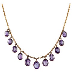 Victorian Amethyst Drop Necklace