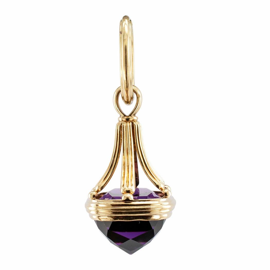 Victorian Amethyst Gold Fob In Good Condition In Los Angeles, CA