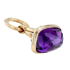 Victorian Amethyst Gold Fob