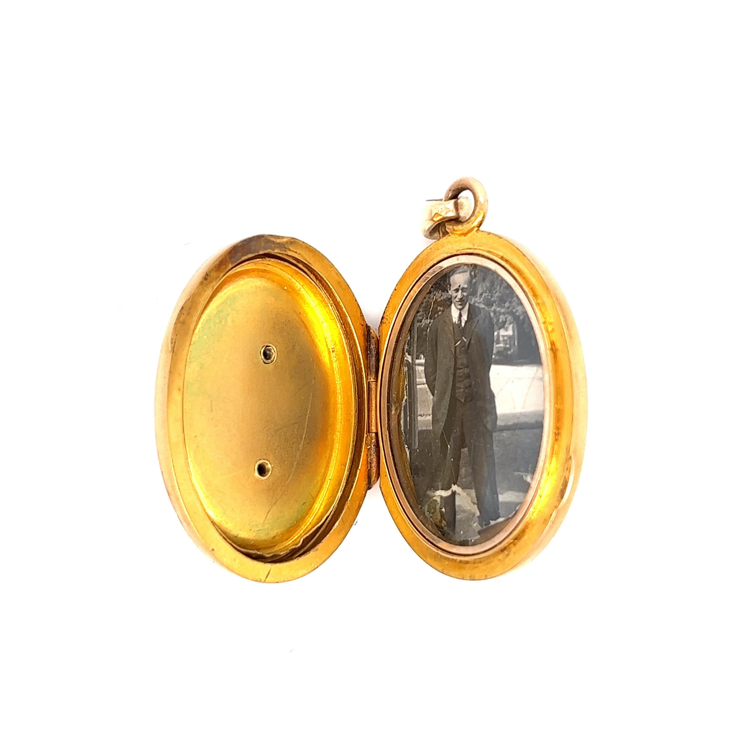 Oval Cut Victorian Amethyst Gold Locket For Sale