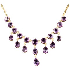 Victorian Amethyst Necklace 18 Carat Silver, circa 1900