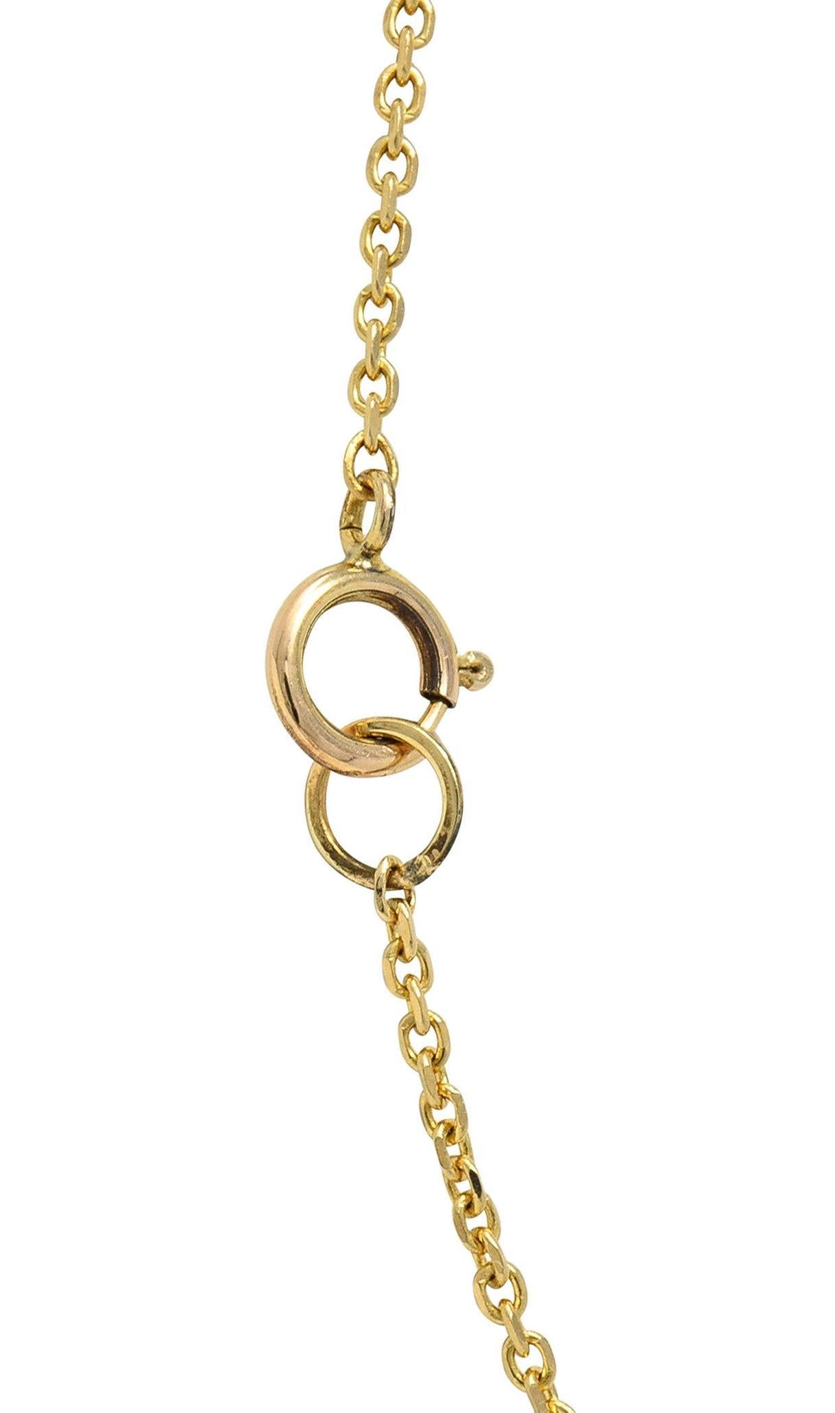 Victorian Amethyst Pearl 14 Karat Yellow Gold Antique Swagged Heart Necklace 3