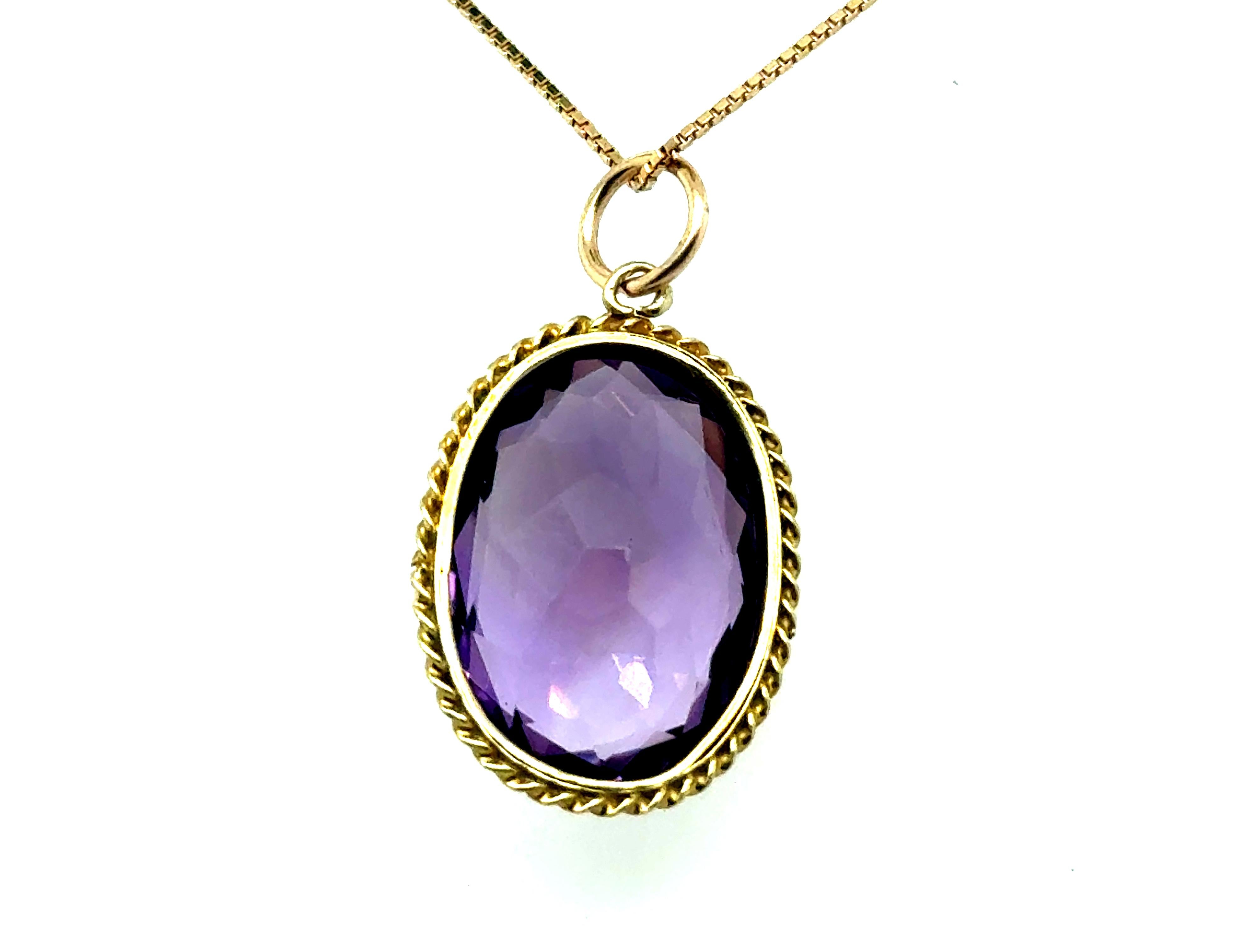 Victorian Amethyst Pendant 20ct Oval Cut 14K Yellow Gold Antique Original 1880's


Featuring a GIANT Natural Oval Cut 20ct Amethyst Gemstone

Amethyst Has No Nicks or Scratches

in Incredible Condition

Incredible Hand Made Victorian Pendant

100%