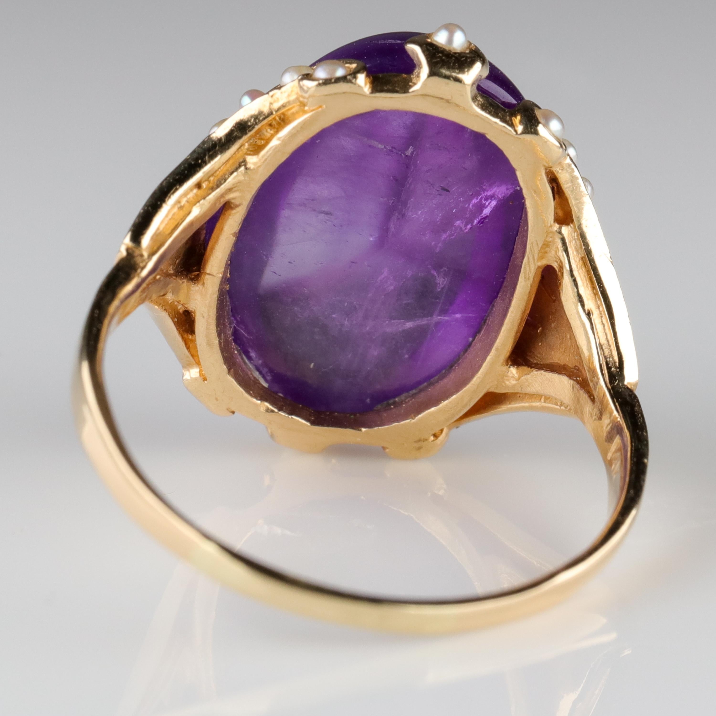 Victorian Amethyst Ring for Divination, Scrying, Soothsaying or Just Fashion 1