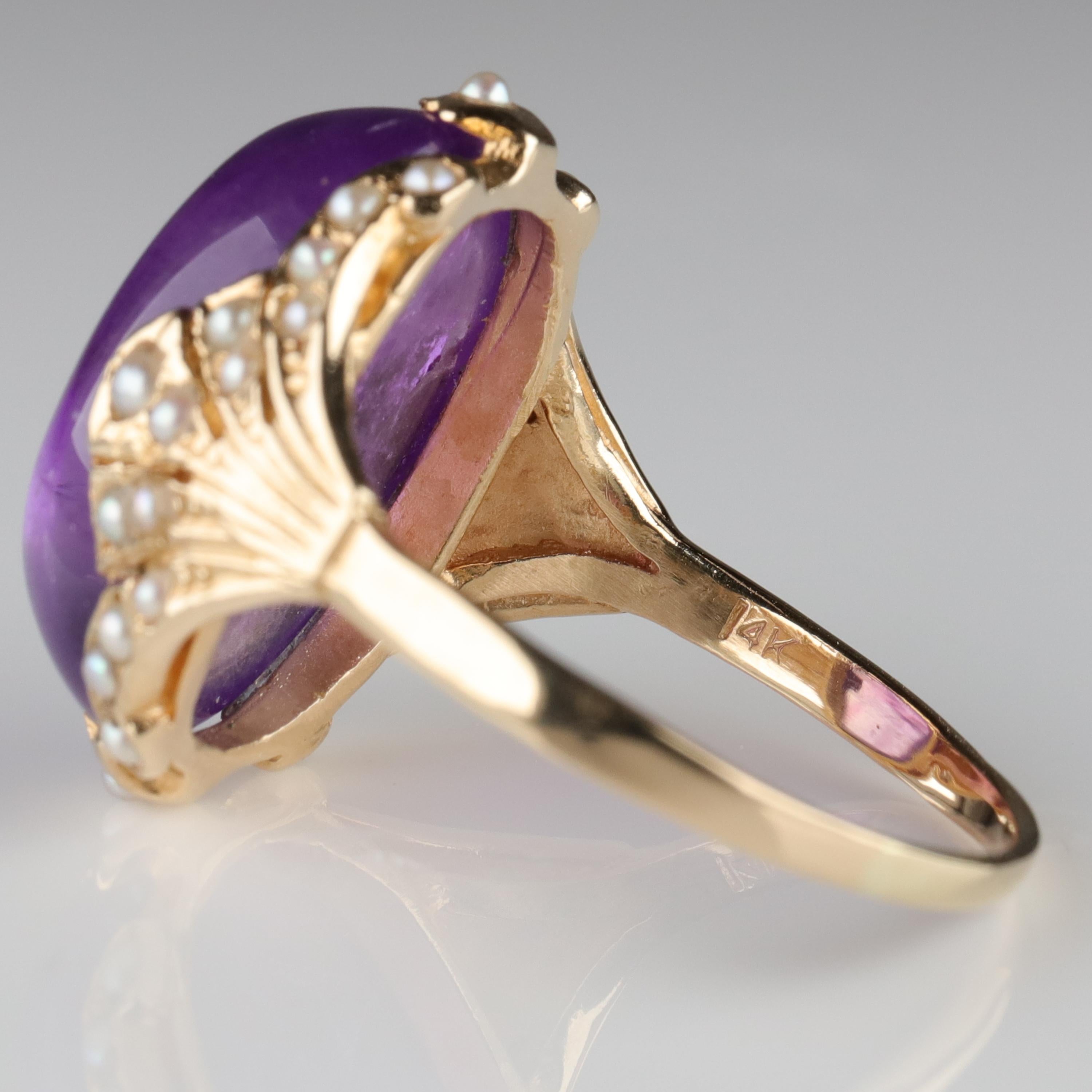 Victorian Amethyst Ring for Divination, Scrying, Soothsaying or Just Fashion 2