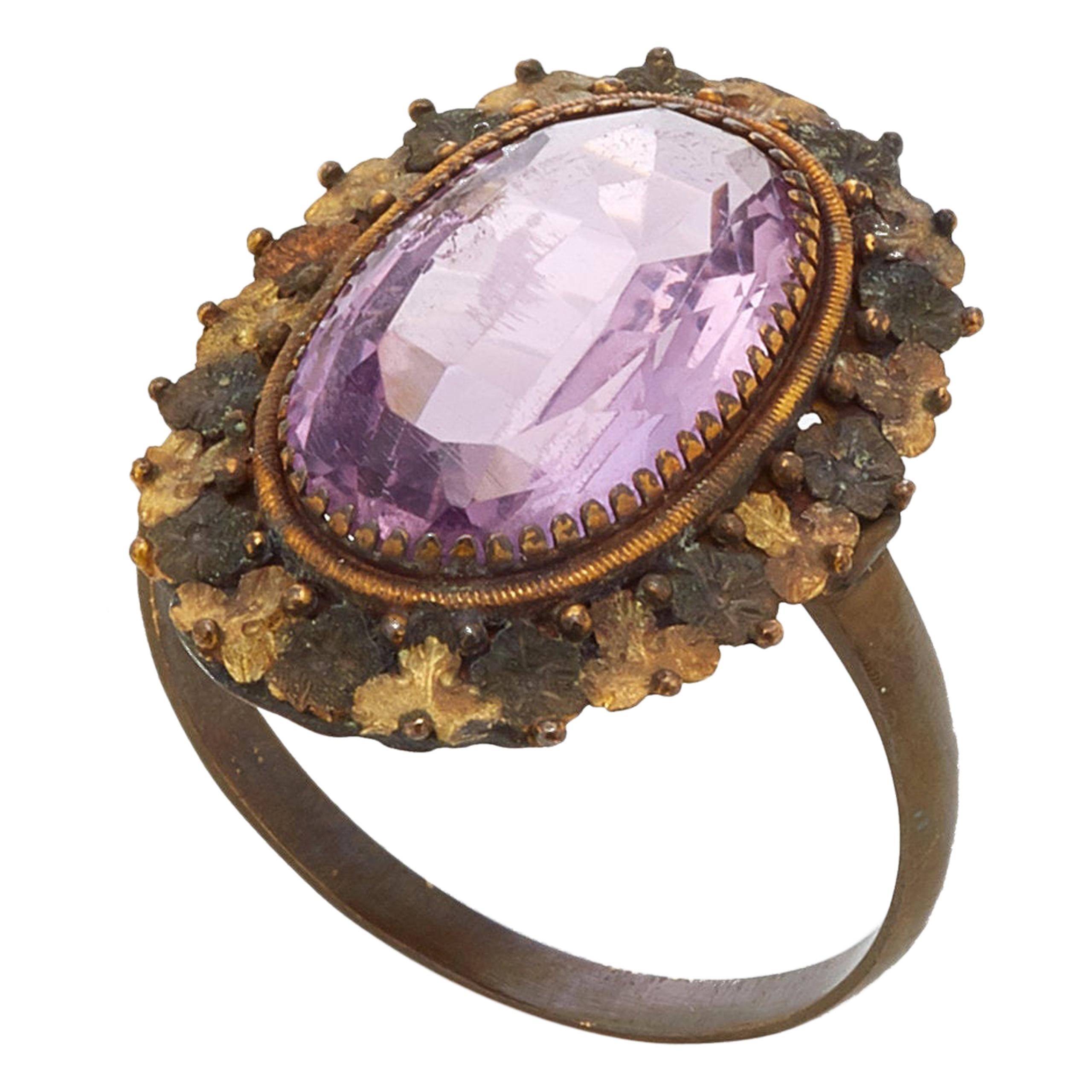 Bague victorienne en améthyste en vente