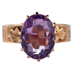 Victorian Amethyst Ring in Rose Gold