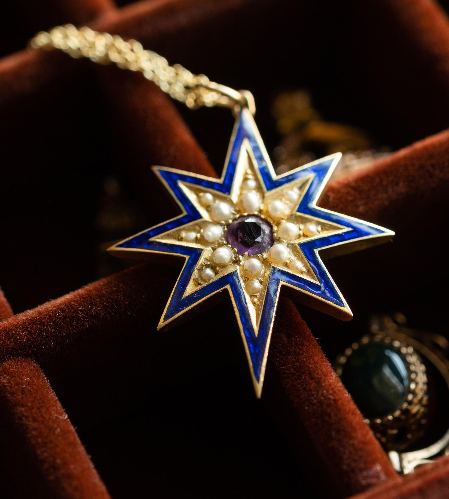 amethyst star necklace