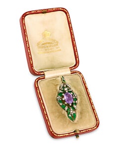 Victorian Amethyst Suffragette Pendant