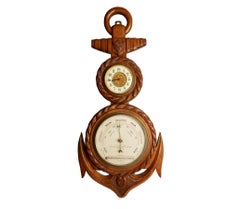 Victorian Anchor Mahogany Barometer