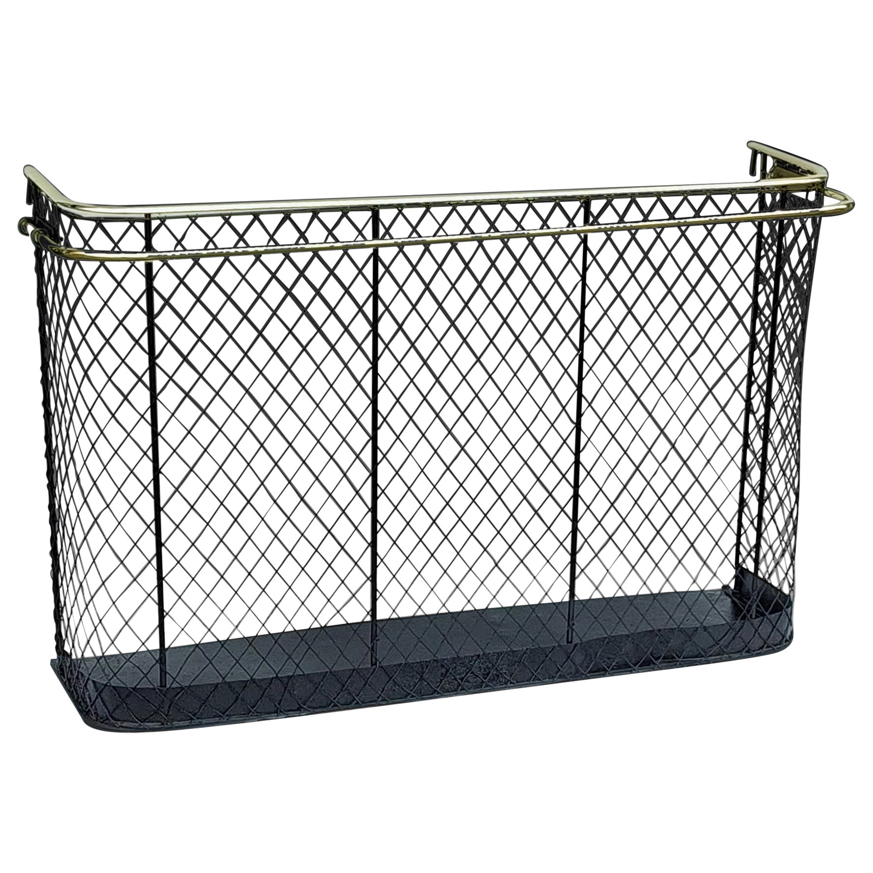 Pare-étincelles pour chambre d'enfant en laiton et grillage de style victorien
