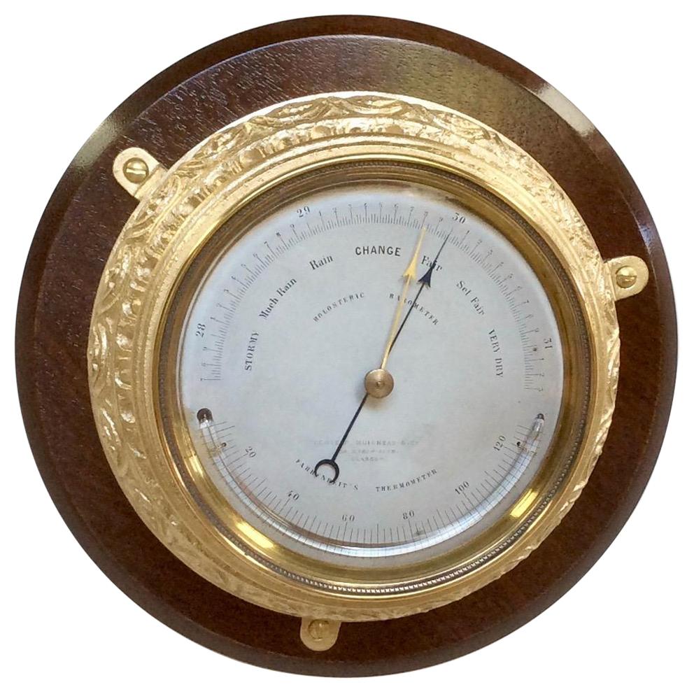 Victorian Aneriod Wall Barometer For Sale