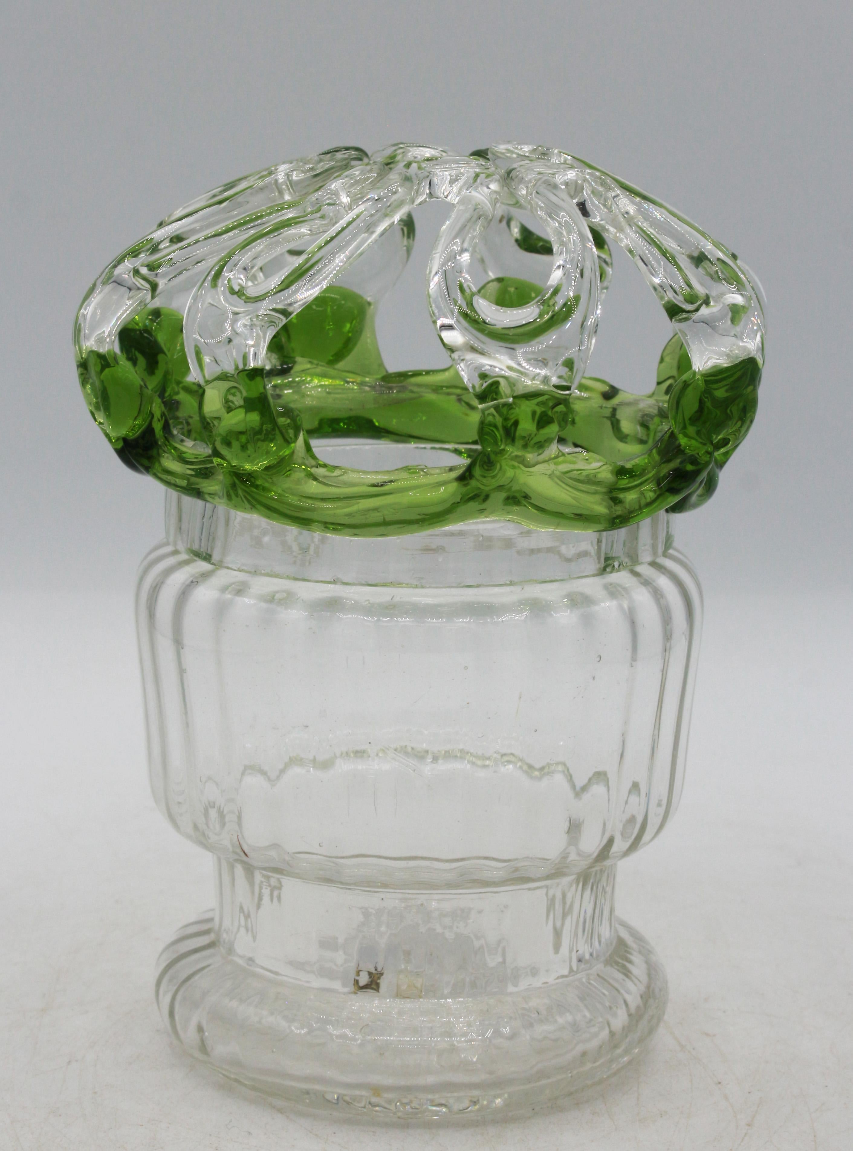 Banca della sposa anglo-americana vittoriana soffiata e soffiata a stampo In condizioni buone in vendita a Chapel Hill, NC