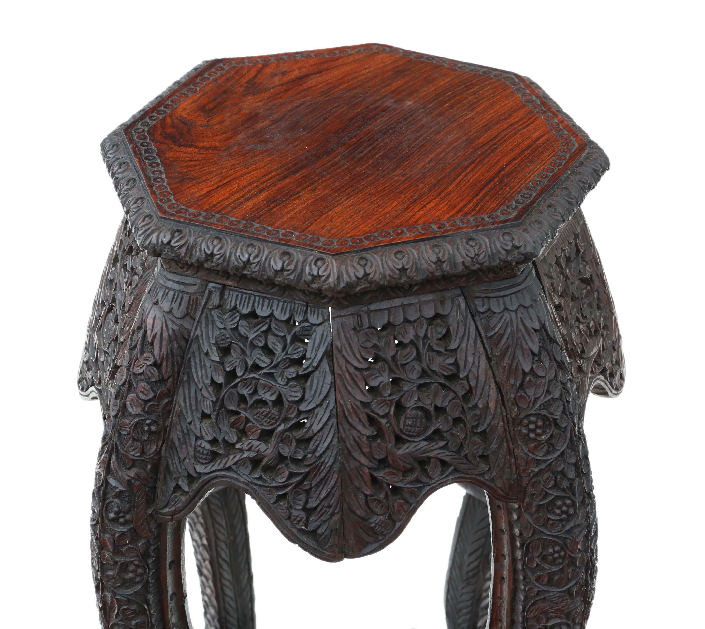 Early 20th Century Victorian Anglo-Indian Padouk Jardinière