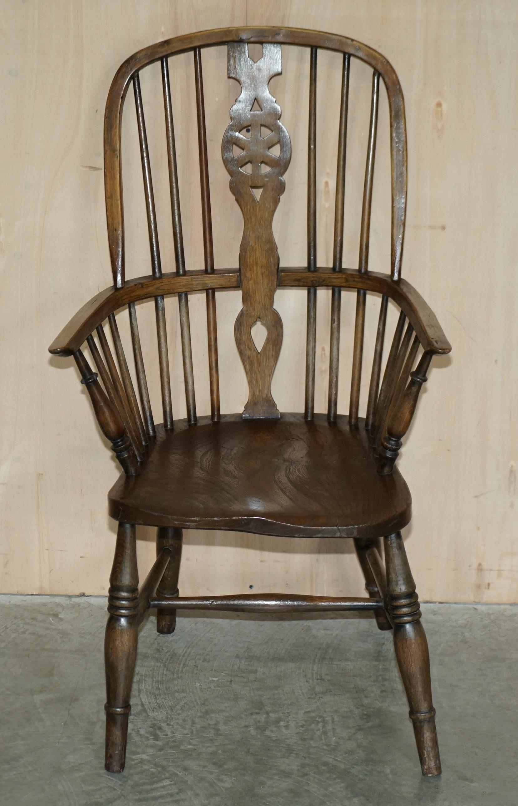 We are delighted to offer for sale this stunning early 19th century English classic antique Elm hoop back west country Windsor armchair

A highly coveted, well made and decorative armchair, in the traditional Elm, this is an early hoop back
