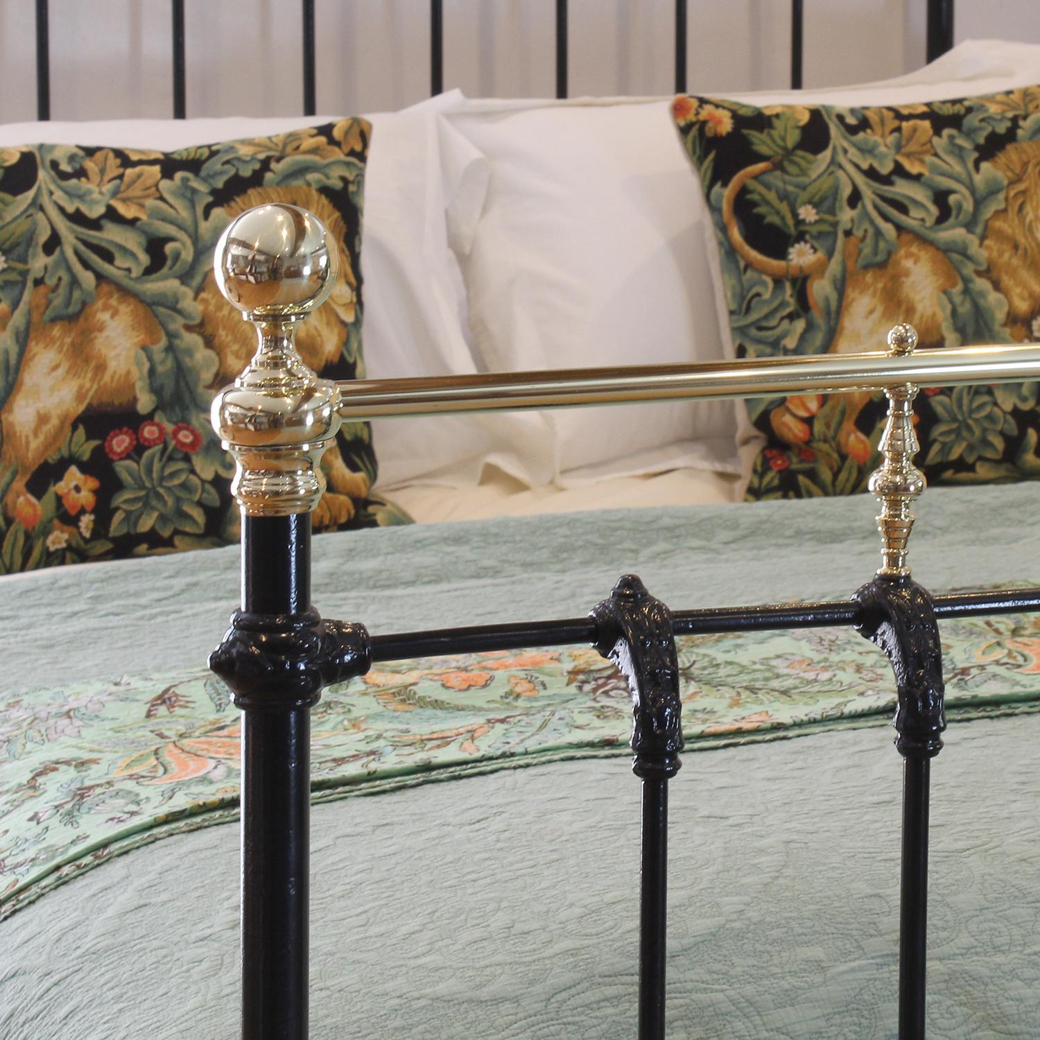 Cast Victorian Antique Bed in Black, MK281