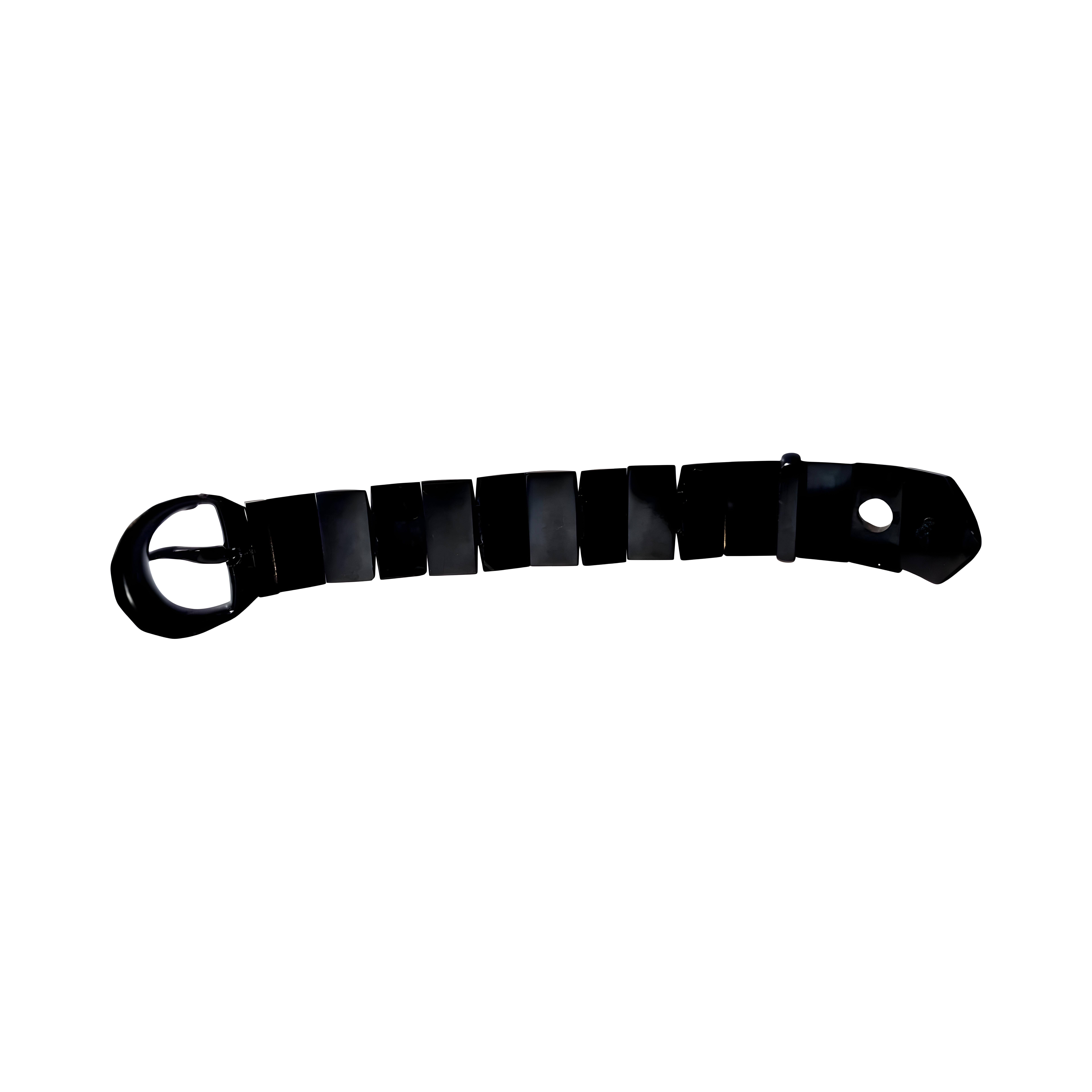 Bracelet victorien à boucle ancienne Whitby Jet, de collection, extensible circa 1880 en vente 7