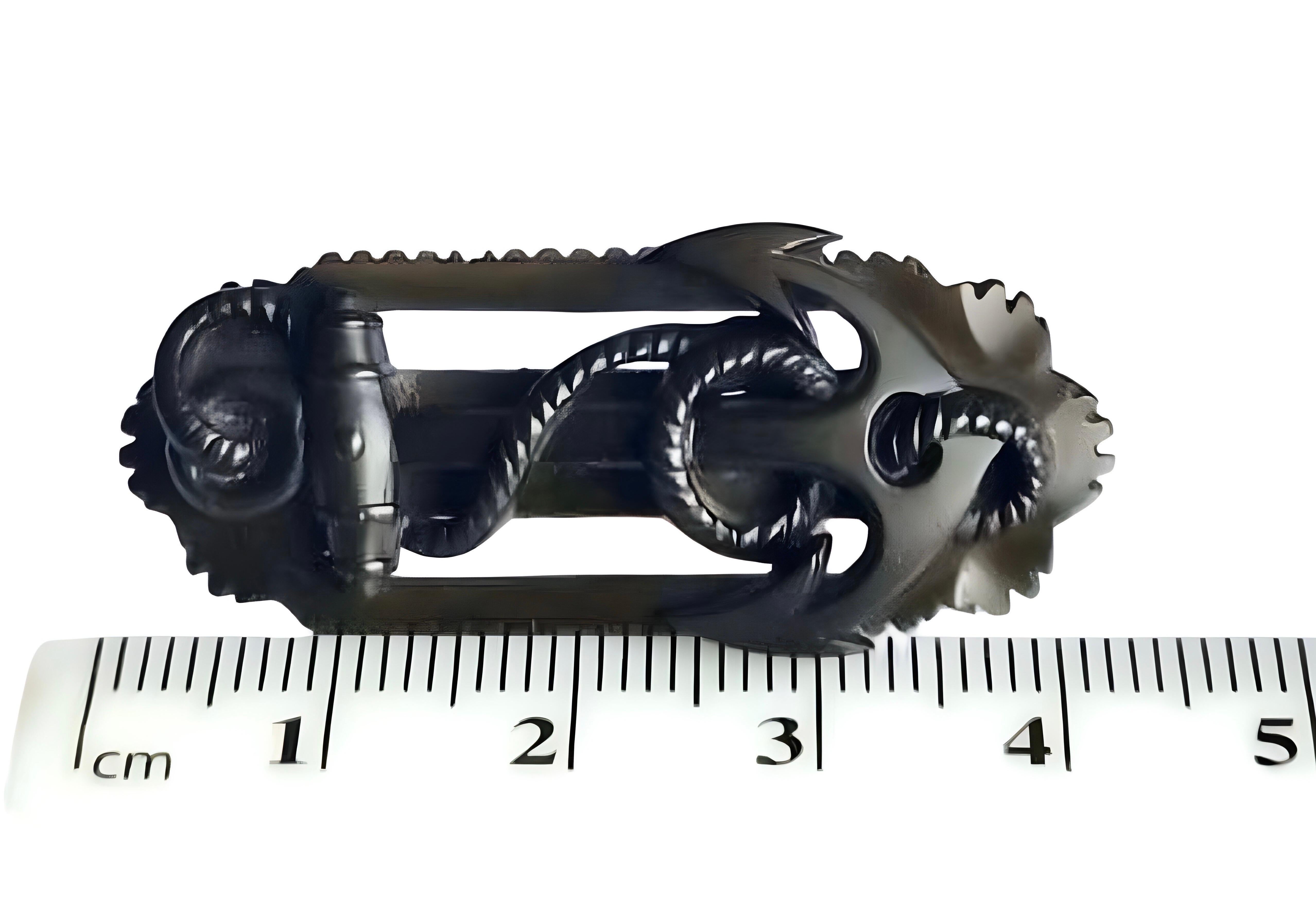 Victorien antique sculpté Oak Oak broche d'ancre, bijoux de deuil, nautique en vente 7