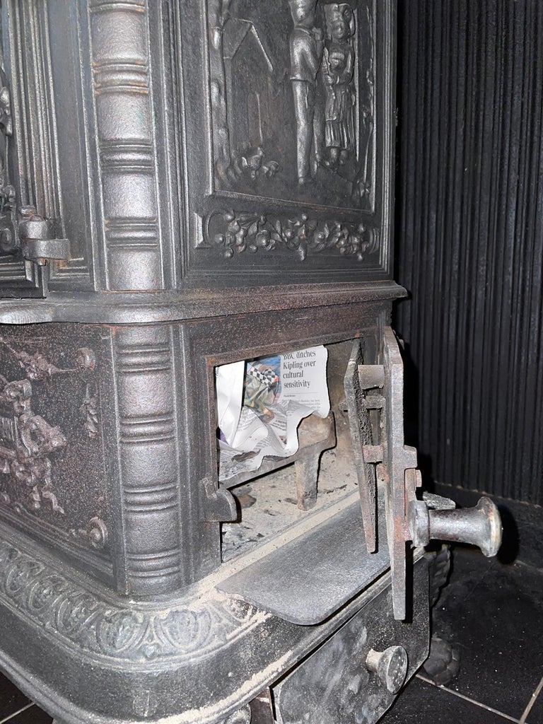 Victorian Antique Cast Iron Wood Burning Stove by De Dietrich and Niederbronn at 1stDibs