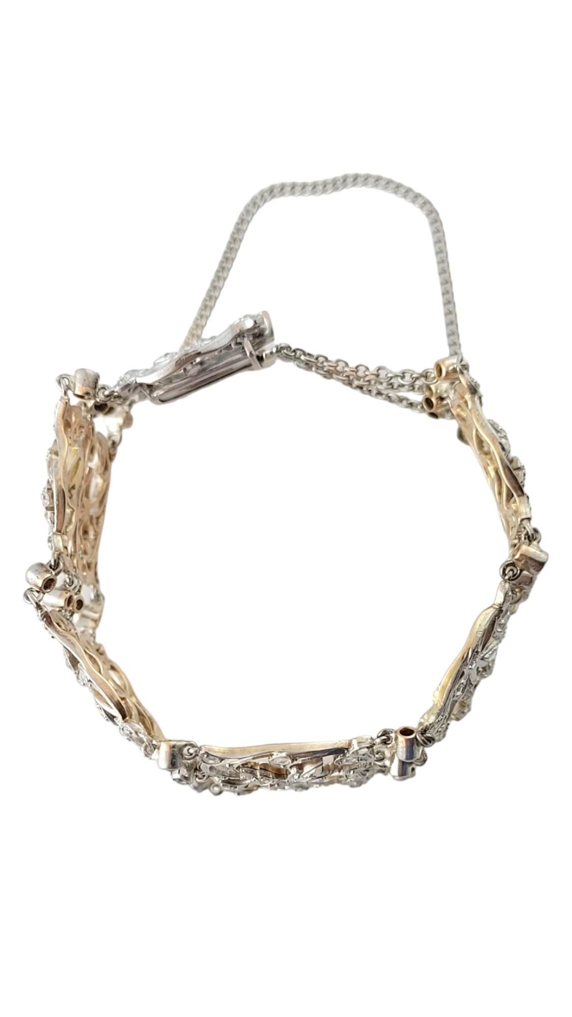 Viktorianisches antikes Design Platin 18K Roségold Diamantarmband #16461 im Zustand „Gut“ im Angebot in Washington Depot, CT