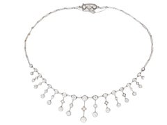 Viktorianisches antikes Diamantencollier, um 1880.